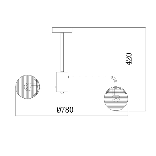 Светильник на штанге Escada 646/8P E27*60W Black фото 2 Светильник на штанге Escada 646/8P E27*60W Black фото 2