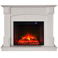 Каминокомплект CAROLINA/БОСТОН Бьянко с очагом Электроочаг SPARTA 25.5