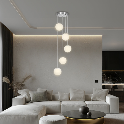 Citilux Адам Смарт CL228A051 RGB LED Умная каскадная люстра Матовый Хром фото 12 Citilux Адам Смарт CL228A051 RGB LED Умная каскадная люстра Матовый Хром фото 12