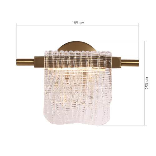 SL6021.201.06 Светильник настенный ST-Luce золотистый/прозрачный LED 1*6W 3000K VOILE фото 2