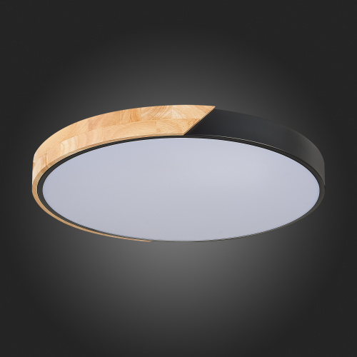 SLE200942-01 Светильник потолочный Черный, Светлое дерево/Белый LED 1*45W 3000K/4000K/6000K FESTA фото 2