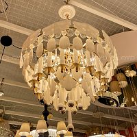 Люстра Cloyd PLINSE C12 / Ø61 см - керамика - золото (арт.11456)