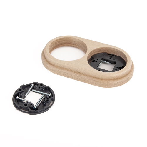 Рамка на 2 поста светлый бук W0025224 фото 4 Рамка на 2 поста светлый бук W0025224 фото 4