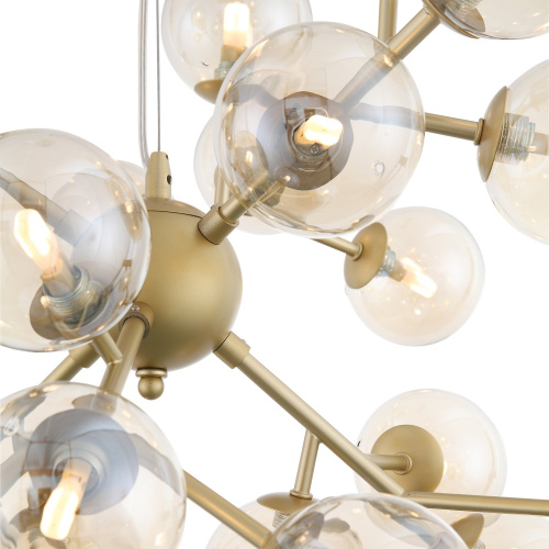 SL438.203.24 Люстра подвесная ST-Luce Золотистый/Коньячный G9 24*5W PALLЕRE фото 2