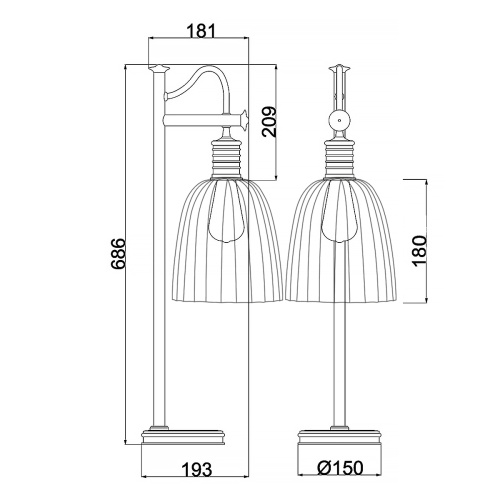Настольная лампа DOUILLE-TL-AB Elstead, арт. DOUILLE-TL-AB фото 7