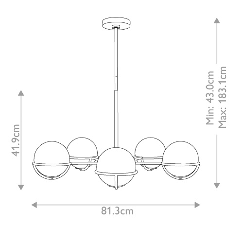 Люстра Feiss, Арт. FE-APOLLO5-BB фото 2
