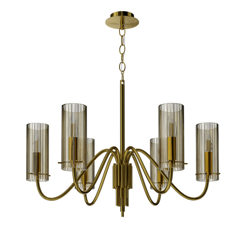 SL2005.303.06 Светильник подвесной ST-Luce латунь/коньячный E14 6*40W SANTORI фото 2