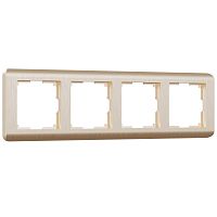 Рамка из поликарбоната на 4 поста Stream шампань W0042111