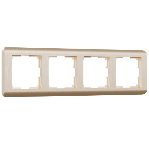 Рамка из поликарбоната на 4 поста Stream шампань W0042111