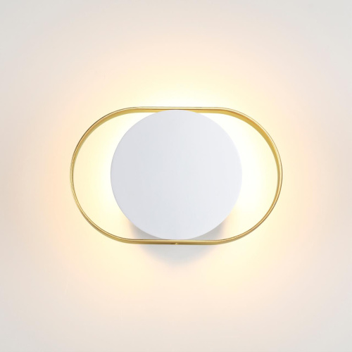 4246/7WW HIGHTECH ODL21 000 бел/золотист/металл Настенный светильник IP20 LED 7W 560Лм 3000K MONDY фото 3 4246/7WW HIGHTECH ODL21 000 бел/золотист/металл Настенный светильник IP20 LED 7W 560Лм 3000K MONDY фото 3