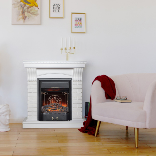 Каминокомплект JAZZ/ВЕГАС Белый матовый с очагом Электроочаг MAJESTIC LUX RC/МАДЖЕСТИК С ПУЛЬТОМ фото 8