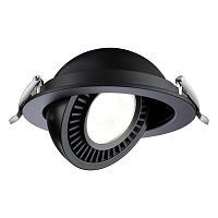 358818 SPOT NT21 530 черный Светильник встраиваемый светодиодный IP20 LED 18W 1600Лм 4000K 220V GESSO