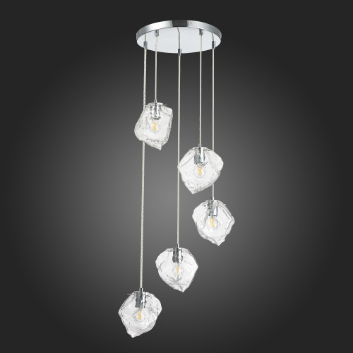 SL1175.103.05 Светильник подвесной ST-Luce Хром/Прозрачный E14 5*40W PORTICI фото 6