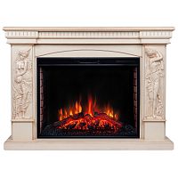 Электрокамин RealFlame Diva 33 WT белый дуб с бронзовой патиной с очагом Epsilon 33