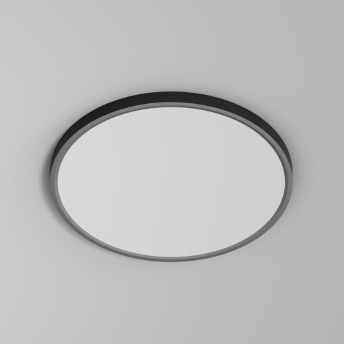 DK6522-BK Накладной светильник THIN, IP40, 36W, 3000K/4000K/6500K, переключатель цветовой температуры на корпусе, черный, полимер фото 3