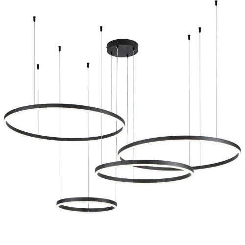 Подвесная светодиодная люстра Indigo Galass 14001/4P Black V000034L Подвесная светодиодная люстра Indigo Galass 14001/4P Black V000034L