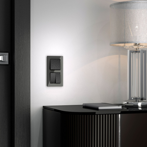 Рамка из стекла на 2 поста Favorit черный W0021108 фото 6 Рамка из стекла на 2 поста Favorit черный W0021108 фото 6