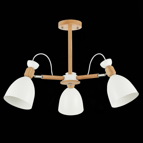 SLE103802-03 Светильник потолочный Светлое дерево, Белый/Белый E27 3*60W BALCAMO фото 5