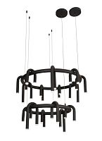 Люстра подвесная Alfa Light F4324-30 D80+D60 black