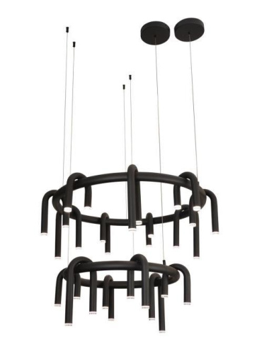 Люстра подвесная Alfa Light F4324-30 D80+D60 black