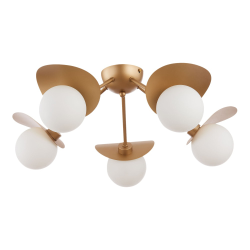 SLE220502-05 Светильник потолочный Золотистый/Белый G9 5*5W BOLZANO фото 4