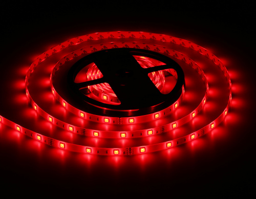 Светодиодная лента 12В 5050 30Led 7.2Вт/м Цветная RGB IP65 5м фото 12