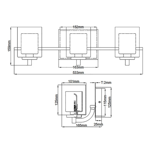 Бра для ванных комнат Quoizel, Арт. QZ-KOLT3-PC-BATH фото 7 Бра для ванных комнат Quoizel, Арт. QZ-KOLT3-PC-BATH фото 7