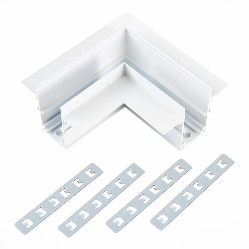 ST007.529.12 Угол-соединитель для встраиваемого магнитного шинопровода под ГКЛ 12мм ST-Luce Белый SKYLINE 48 фото 2