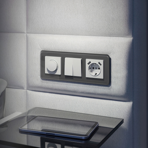 Розетка с заземлением, шторками и USBх2 (белый матовый) W1171561 фото 2