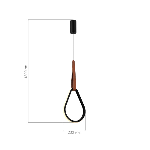 SL6131.413.12 Светильник подвесной ST-Luce Черный/Черный, Терракотовый LED 1*12W 4000K SHAPE