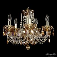 Люстра хрустальная 5402/5/141 G Amber/M-1F K777 Bohemia Ivele Crystal (Богемия Ивеле Кристалл)