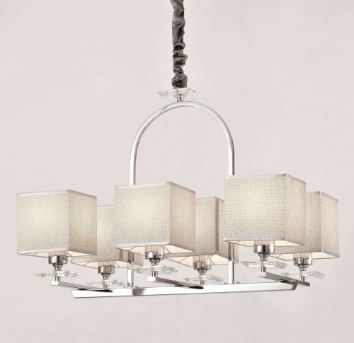 Хрустальная подвесная люстра Lumina Deco Liniano LDP 17100-6 CHR фото 3