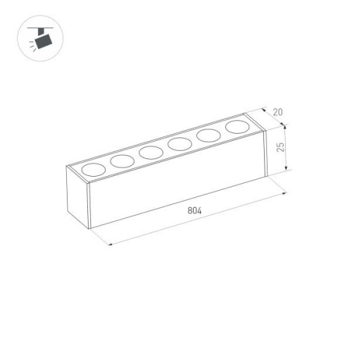 Трековый светодиодный светильник Arlight Mag-Dots-25-L800-24W Day4000 034205 фото 2 Трековый светодиодный светильник Arlight Mag-Dots-25-L800-24W Day4000 034205 фото 2