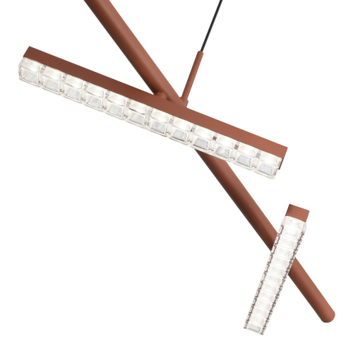 SL1018.603.04 Светильник подвесной ST-Luce терракотовый/прозрачный LED 1*32W 4000K EUCLIDICS фото 4