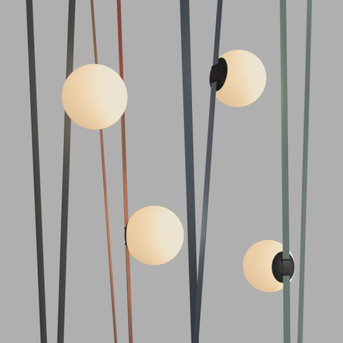 DK5553-BK Cветильник для трека-ремня Belty, серия Orb, со светодиодом, D180*H181мм, 48V DC, 10W, RA90, 120°, 3000K, IP20, белый, акрил фото 5