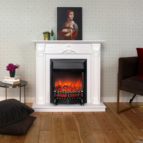 Электрокамин RealFlame Stefania WT белое золото с очагом Fobos Lux Black фото 8 Электрокамин RealFlame Stefania WT белое золото с очагом Fobos Lux Black фото 8