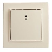 Переключатель 1-клавишный STEKKER  PSW10-9005-02, 250В, 10А, серия Эрна, слоновая кость