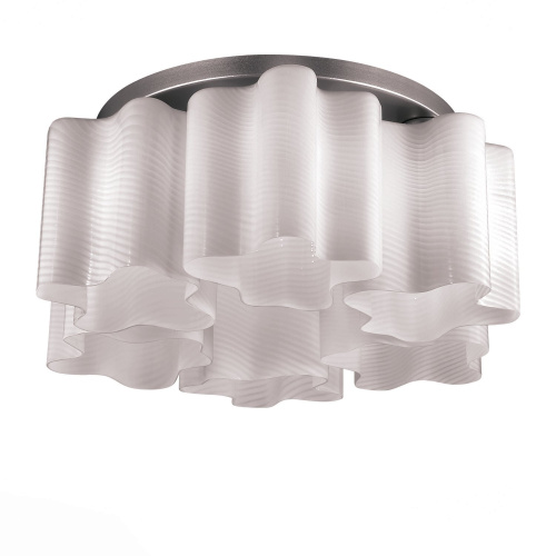 SL117.502.06 Люстра потолочная ST-Luce Серебристый/Белый с полосками E27 6*60W ONDE фото 2