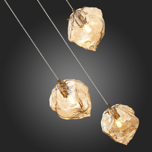 SL1175.303.03 Светильник подвесной ST-Luce Латунь/Янтарный E14 3*40W PORTICI фото 9