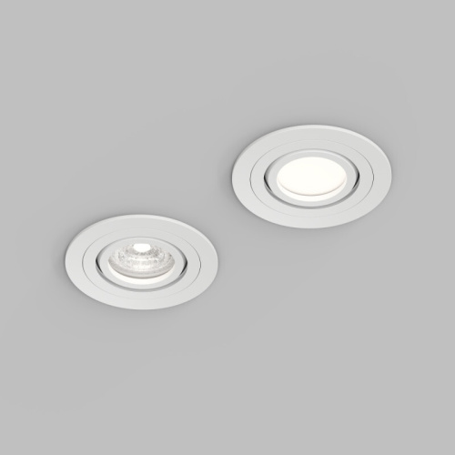 DK2110-WH Встраиваемый влагозащищённый светильник HYDRO, IP44, до 15 Вт LED, GU10, алюминий, белый фото 2