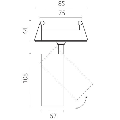 A5146RS Светильник ALTA BASE встраиваемый LED 15W 1880LM 24G БЕЛЫЙ 4000K со встр. чашей (215146 + 215006 + 215000-15) фото 3