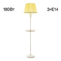Citilux Вена CL402923T Торшер патина со столиком и кремовым абажуром