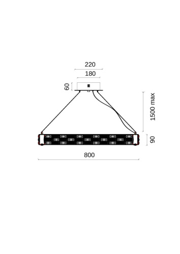 Люстра подвесная Festo Gold FL1051-10P фото 2