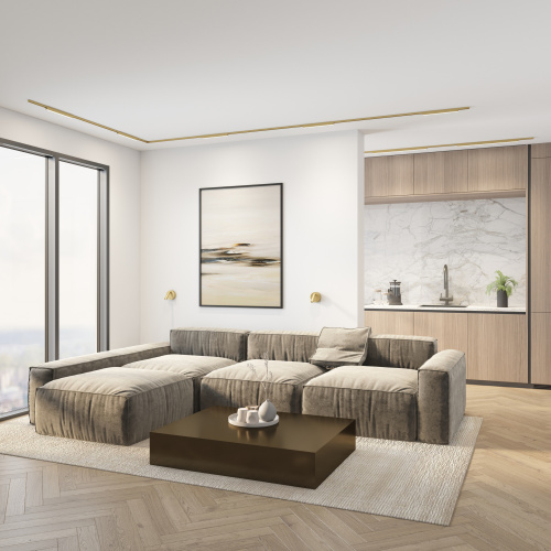 DK5751-SB Светильник для трека SHINE LINEAR со светодиодом, L301*W19*H27, 48V DC, 12W, RA?90, 3000K, IP20, сатинированная латунь, алюминий фото 2