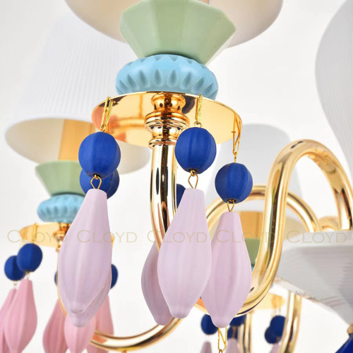 Люстра Cloyd LOTTIE-A C6 / Ø56 см- цветная керамика - золото (арт.11043) фото 4 Люстра Cloyd LOTTIE-A C6 / Ø56 см- цветная керамика - золото (арт.11043) фото 4