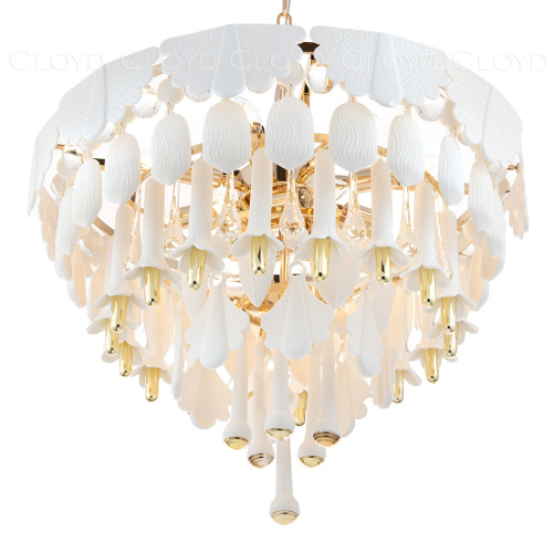 Люстра Cloyd PLINSE C12 / Ø61 см - керамика - золото (арт.11456) фото 4