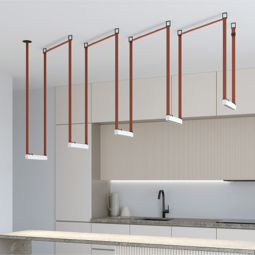 DK5570-WB Cветильник для трека-ремня Belty, серия Grill, со светодиодом, L323*W40*H45мм, 48V DC, 12W, RA90, 24°, 4000K, IP20, белый с черным, алюминий фото 3