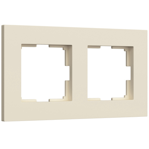 Рамка из поликарбоната на 2 поста Slab айвори софт W0022962