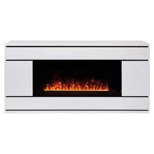 Каминокомплект VEGA/ВЕГА Белый матовый с очагом Электроочаг CASSETTE/КАССЕТА 1000