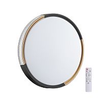 7629/DL PALE SN 184 Светильник пластик/черный/золотистый LED 48Вт 3000-6300K D400 IP43 пульт ДУ VELIO